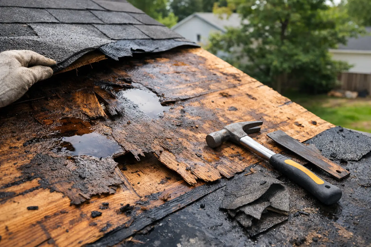 Roof Decking Water Damage: What to Do