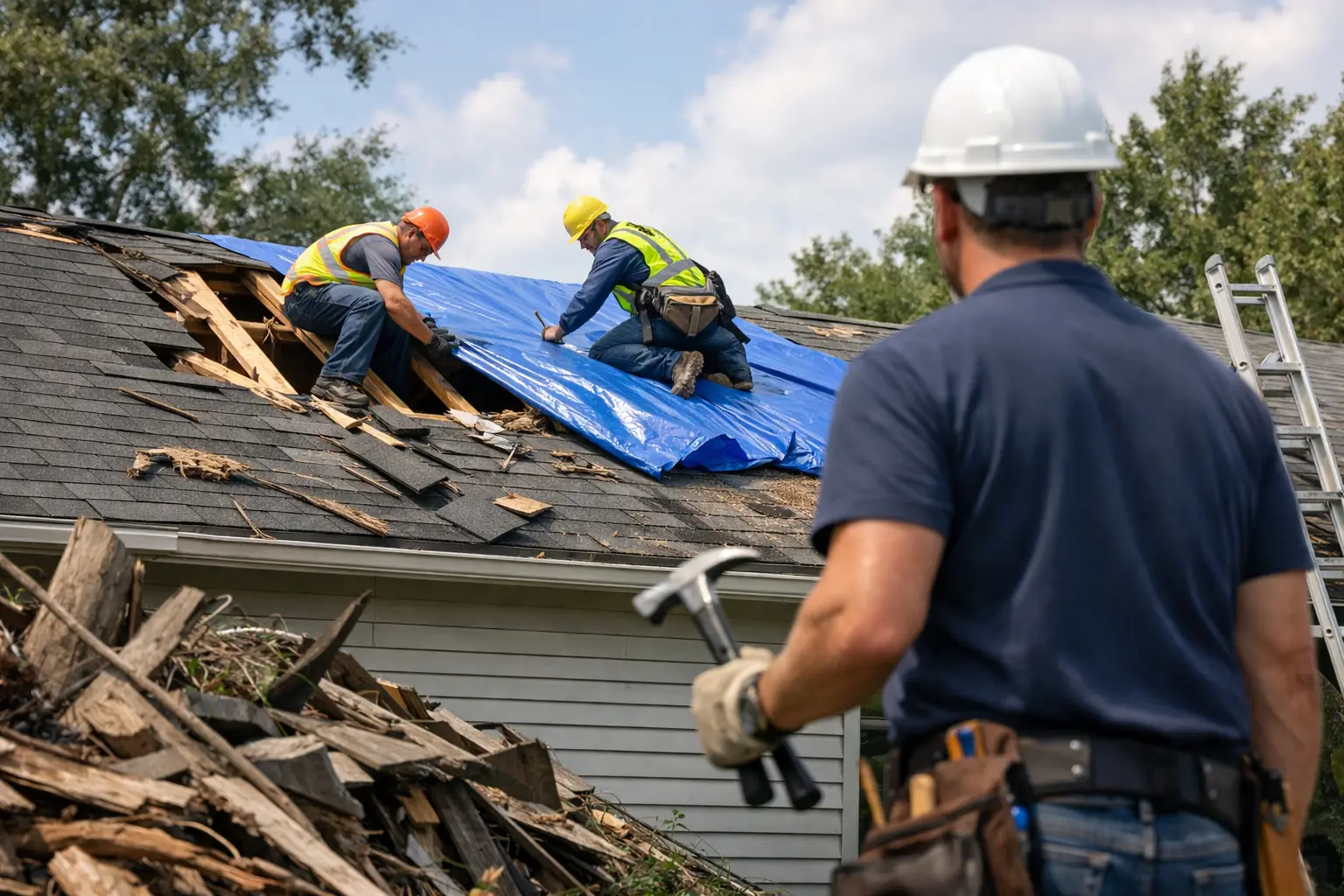 A Wind Damage Restoration Example That Shows the Process