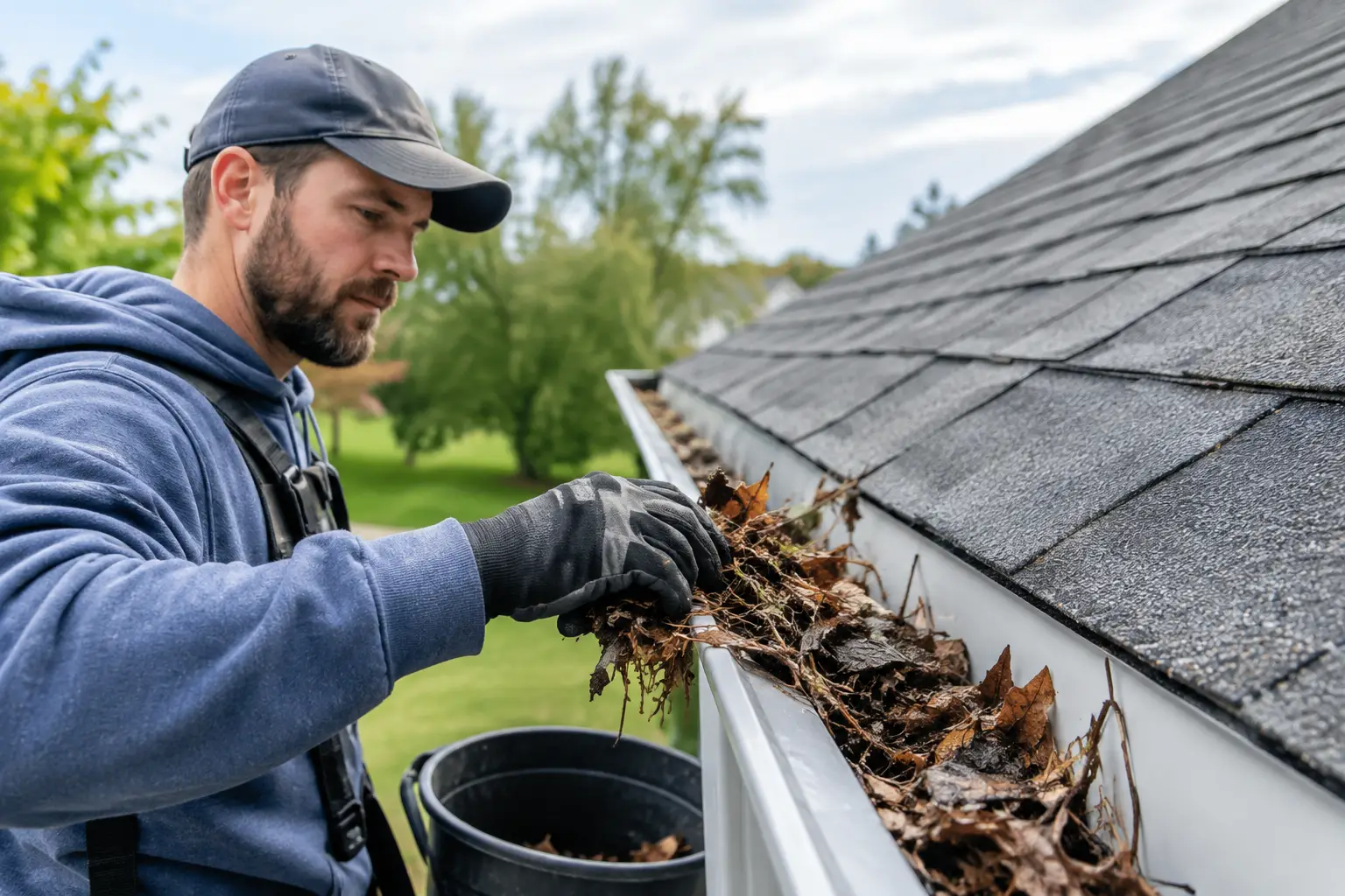 How to Clean Gutters After a Windstorm Safely