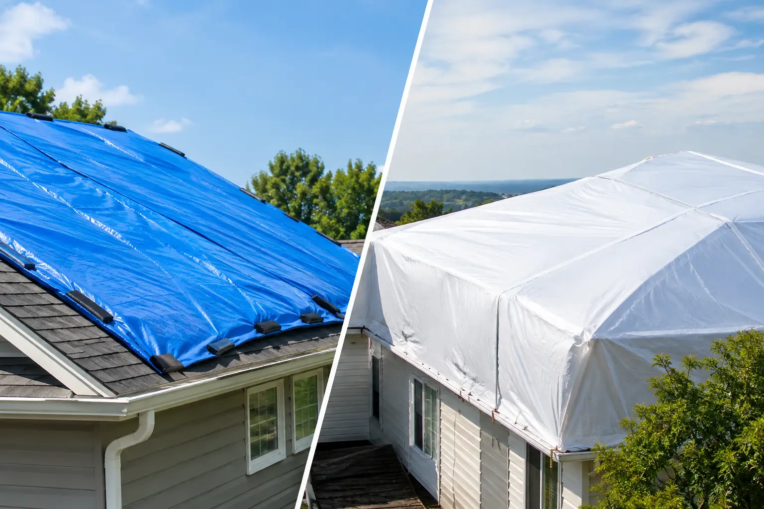 Roof Tarping Versus Shrink Wrap: Which Fits?